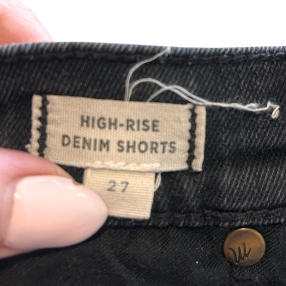 Madewell High-Rise Denim Shorts- Black- Size 27 - Picture 10 of 14
